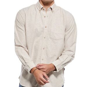 7 FOR ALL MANKIND Men’s Cream Button-Up Denim Shirt Size M